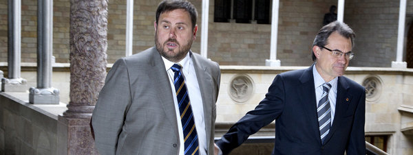 Oriol Junqueras y Artur Mas.