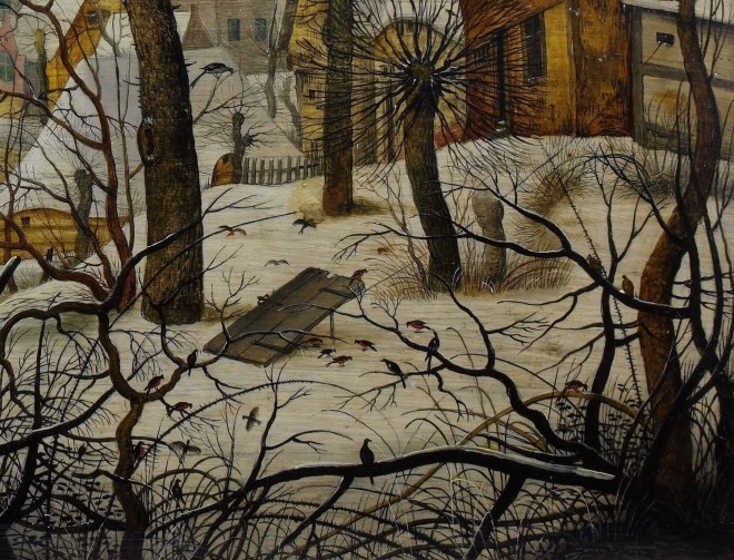 The Pushkin State Museum of Fine Arts, Moscow Winter Landscape With A Bird Trap 1620sDetails  Pieter Brueghel the Younger (detail1)
