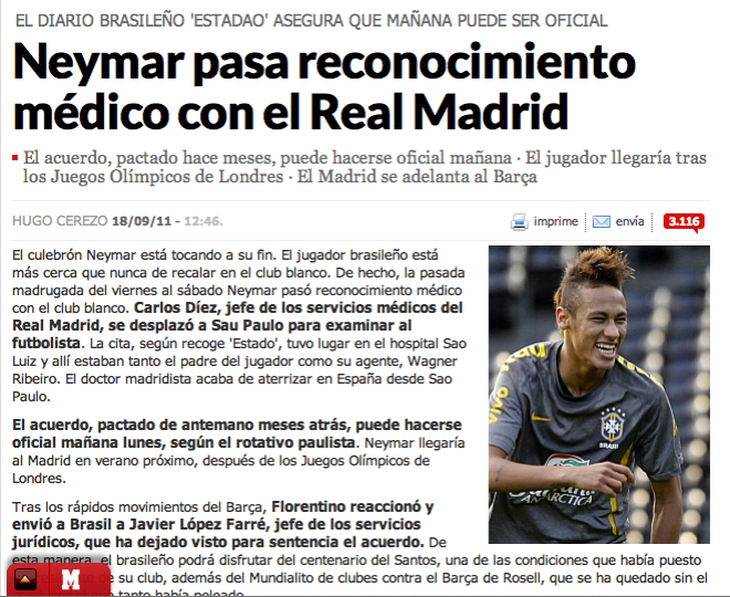 Fichaje de Neymar Marca