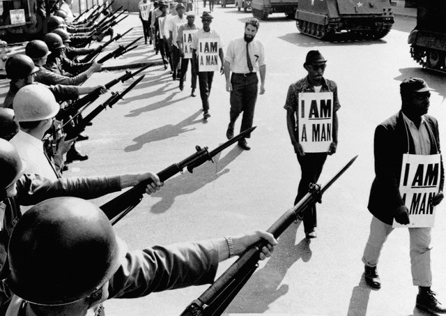 Civil Rights Marchers with "I Am A Man" Signs
